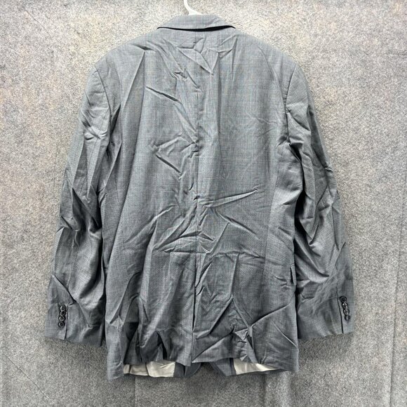 Guabello Blazer Mens 42L Gray Super 130s Wool Sport Coat Made In Turkey - Picture 2 of 11